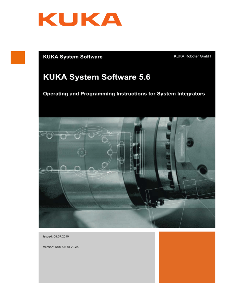 KUKA System Software 5.6: Operating & Programming Guide
