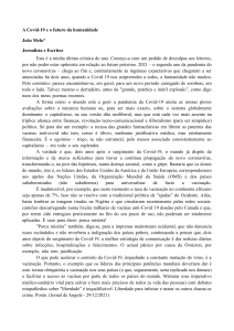 COVID-19 e o Futuro da Humanidade: Uma Análise Crítica