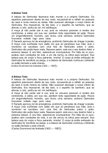 A Beleza Total - Carlos Drummond de Andrade