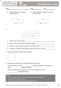 Electrical Circuits: Voltage, Resistance, and Current Worksheet