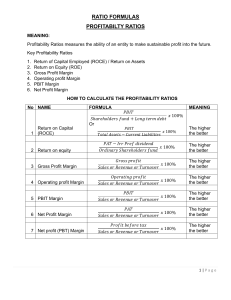 Financial Ratio Formulas: Profitability, Liquidity, Efficiency, Gearing