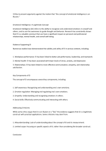 Emotional Intelligence: A Legitimate Concept | Debunking the Illusion