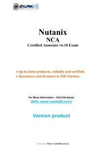 Nutanix NCA v6.10 Exam Questions & Answers