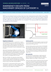 Emergency Escape from Machinery Spaces (Category A) - DNV Regulatory News