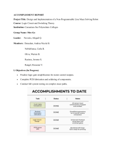 Line Maze Solving Robot Project: Accomplishment Report