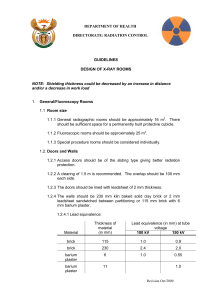 X-Ray Room Design Guidelines: Radiation Protection