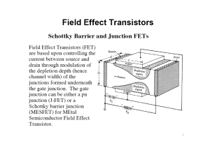 Field Effect Transistors: Schottky Barrier & Junction FETs Explained