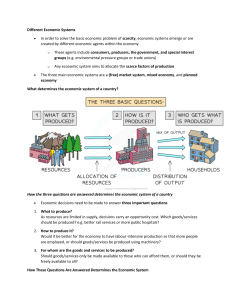 Economic Systems: Market, Mixed, Planned Economies & Price Mechanism