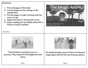 The Magic Apple: ELA Grade 2 Printable Story Book
