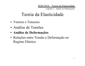 Teoria da Elasticidade: Apresenta&ccedil;&atilde;o de An&aacute;lise de Deforma&ccedil;&otilde;es