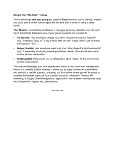 Sustainable Tourism: Design Your Do-Over Holiday