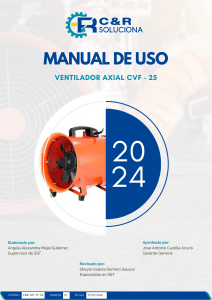 Manual de Usuario del Ventilador Axial CVF-25