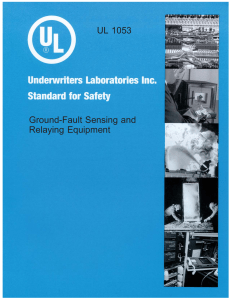 UL 1053: Ground-Fault Sensing & Relaying Equipment Standard
