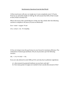 Stoichiometry Questions from the Real World - Chemistry Problems