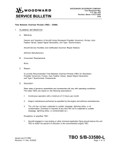 Woodward Service Bulletin: Propeller Governor TBO - 33580L