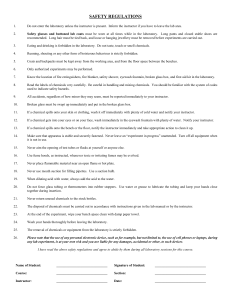 Chemistry Lab Manual: Experiments & Safety Regulations