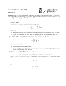 Dynamical Systems Homework 1 | University of Groningen