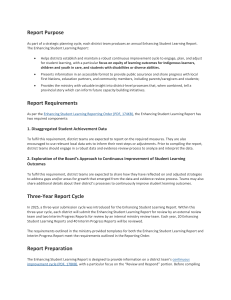 Enhancing Student Learning Report: K-12 Guidelines & Requirements