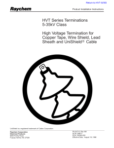 Instrucciones de Instalación de Terminaciones HVT 5-35kV Raychem