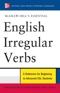 McGraw-Hill's Essential English Irregular Verbs: Grammar Guide