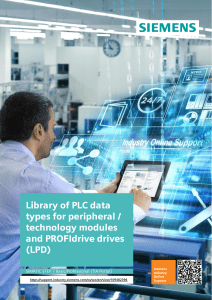 SIMATIC STEP 7 TIA Portal: PLC Data Types for Modules & PROFIdrive (LPD)