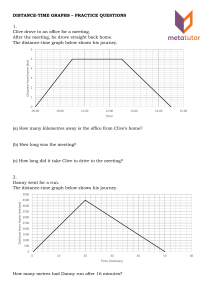 Distance-Time Graphs Practice Questions | Math & Physics Worksheet