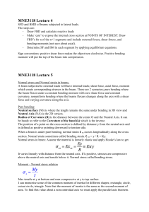 MNE3118 Lectures 4 & 5: Beam SFD, BMD, Normal Stress & Strain