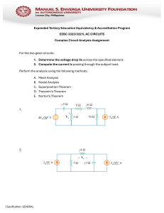 AC Circuits Complex Analysis Assignment | EEBC 3323/3321L