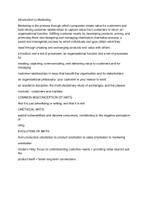 Introduction to Marketing: Definitions & Concepts