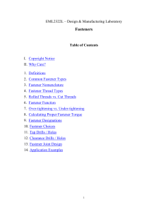 Fasteners: Design, Manufacturing, and Selection Guide for Engineers