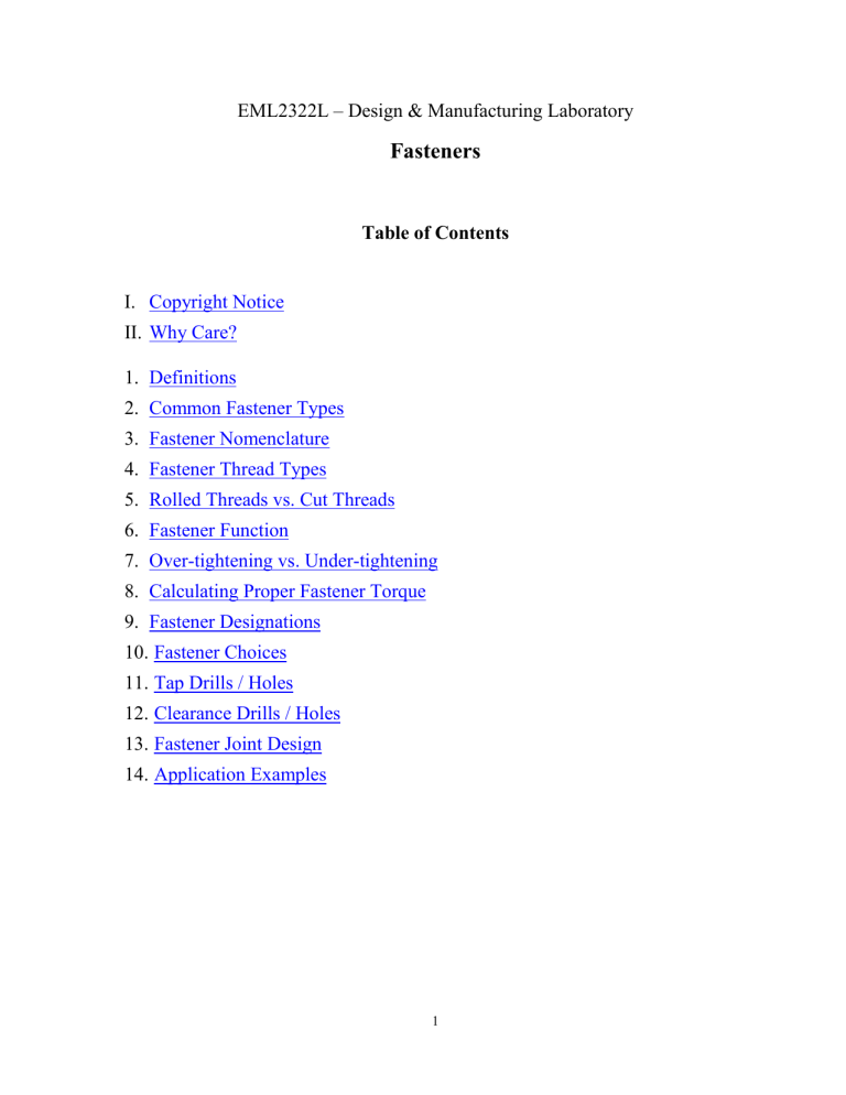 Fasteners: Design, Manufacturing, and Selection Guide for Engineers