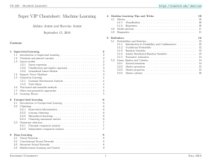 Machine Learning Cheatsheet