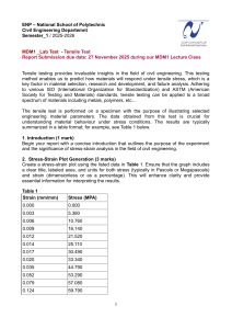 Tensile Test Lab Report Instructions - Civil Engineering