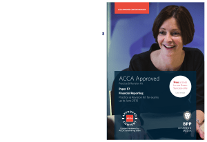 ACCA F7 Financial Reporting Practice & Revision Kit - Exams up to June 2015