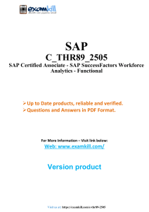 SAP C_THR89_2505 Exam Questions & Answers
