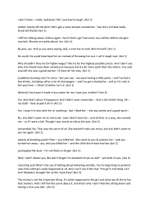 Play Script Excerpt: Responsibility and Consequences