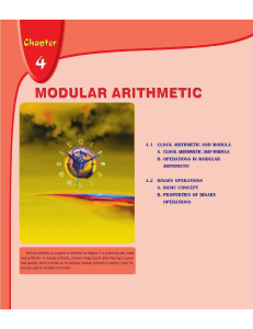 Modular Arithmetic: Clock & Binary Operations Textbook Excerpt