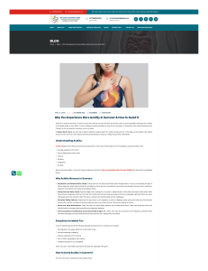 Acidity in Summer: Causes & Prevention Tips | Kaizen Gastro