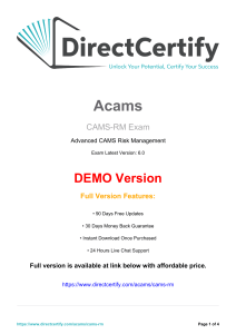 ACAMS-RM Exam Prep: Risk Management Sample Questions