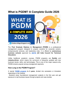 PGDM: A Complete Guide to Post Graduate Diploma in Management 2026