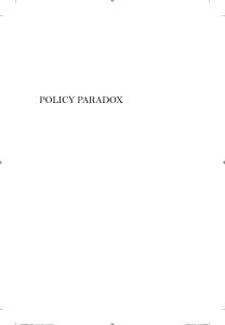 Policy Paradox: The Art of Political Decision Making