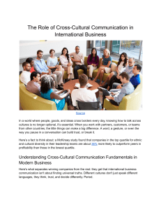 Cross-Cultural Communication in International Business
