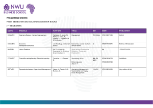 Prescribed Books: Business School - Course Materials