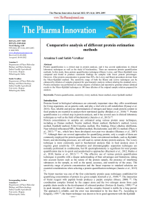 Protein Estimation Methods: A Comparative Analysis