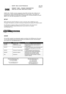 DSE857 USB to RS485 Converter Installation Guide