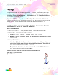 Python en 10 D&iacute;as: Un Curso para Principiantes