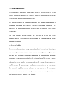 Aisladores Comerciales: Tipos y Materiales para Aislamiento de Vibraciones