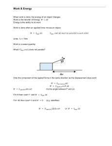Work & Energy: Physics Concepts and Formulas