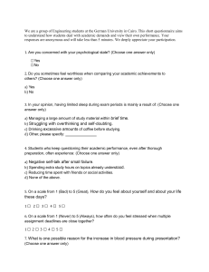 Student Academic Stress Questionnaire