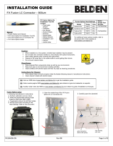 FX Fusion LC Connector Installation Guide